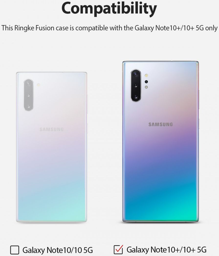 Ringke Fusion Samsung Galaxy Note 10 Plus Hoesje Transparant afbeelding 8
