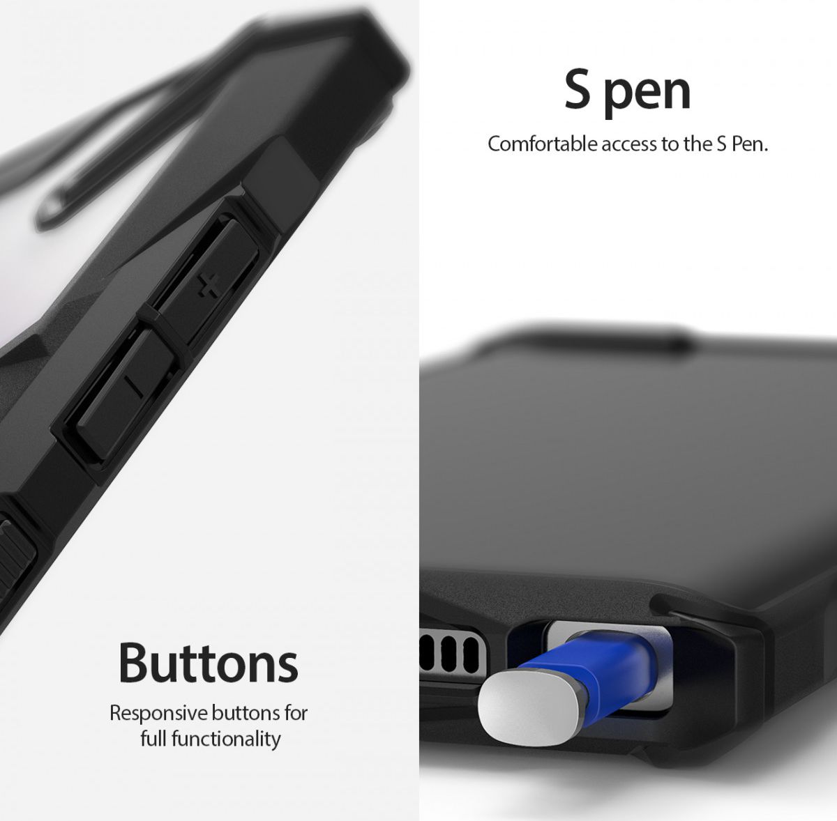 Ringke Fusion X Samsung Galaxy Note 10 Plus Hoesje Zwart afbeelding 5