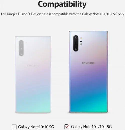 Ringke Fusion X Samsung Galaxy Note 10 Plus Hoesje Camo Black afbeelding 7
