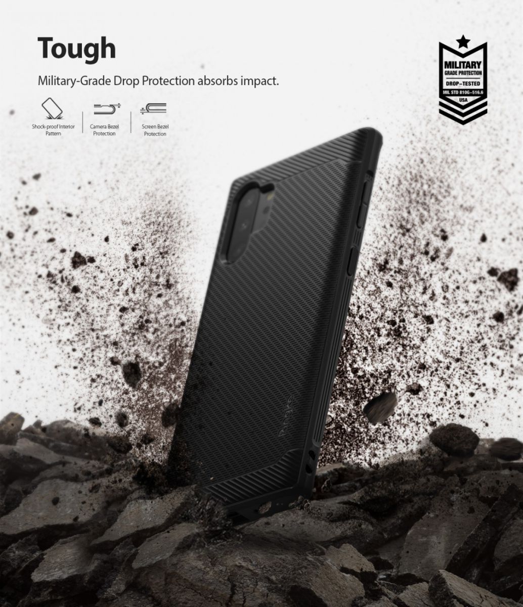 Ringke Onyx Samsung Galaxy Note 10 Plus Hoesje Zwart afbeelding 2