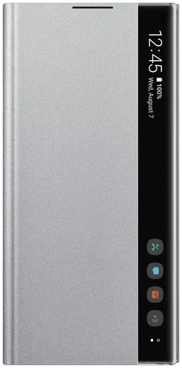 Samsung Galaxy Note 10 Clear View Stand Cover Zilver afbeelding 1