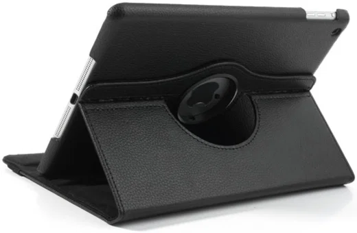 Apple iPad Air Rotary Leather Stand Cover Zwart afbeelding 11