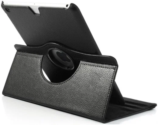Apple iPad Air Rotary Leather Stand Cover Zwart afbeelding 12