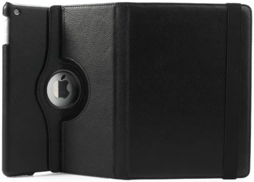 Apple iPad Air Rotary Leather Stand Cover Zwart afbeelding 4