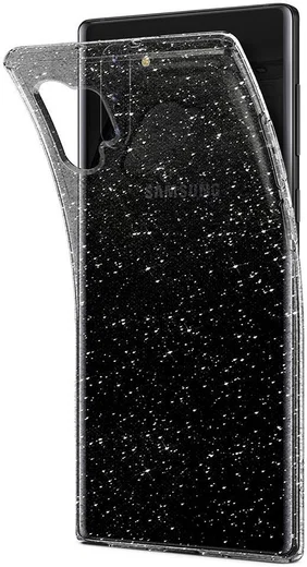 Spigen Liquid Crystal Hoesje Galaxy Note 10 Plus Glitter Transparant afbeelding 2