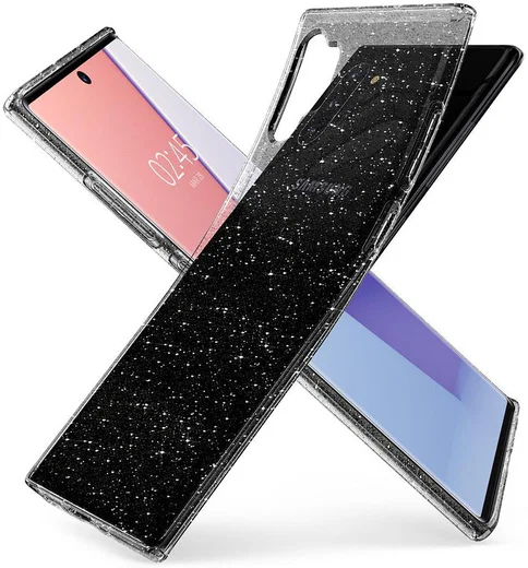 Spigen Liquid Crystal Hoesje Galaxy Note 10 Plus Glitter Transparant afbeelding 6