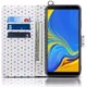 Samsung Galaxy A7 (2018) Retro Dots Portemonnee Hoesje Bruin afbeelding 2