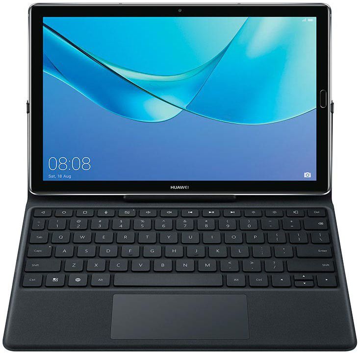Huawei M5 (pro) 10.8 inch Lederen Toetsenbord Hoes (Qwerty) Zwart afbeelding 3