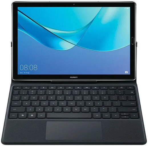 Huawei M5 (pro) 10.8 inch Lederen Toetsenbord Hoes (Qwerty) Zwart afbeelding 3