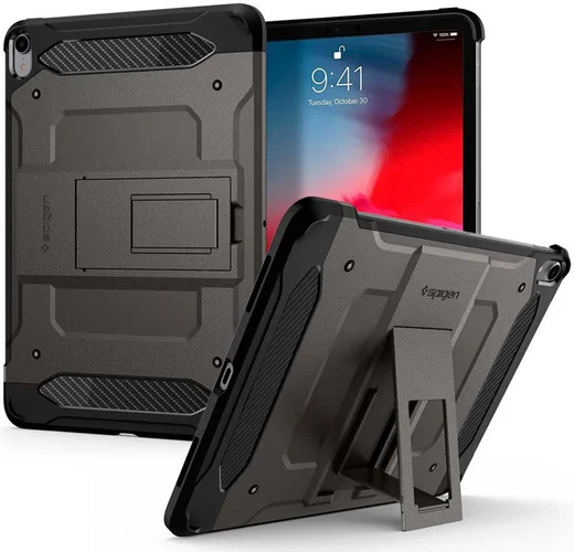 Spigen Tough Armor TECH Case iPad Pro 11 (2018) Gunmetal afbeelding 15