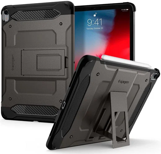 Spigen Tough Armor TECH Case Apple iPad Pro 12.9 (2018) Gunmetal afbeelding 14