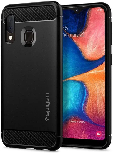 Spigen Rugged Armor Hoesje Samsung Galaxy A20e Zwart afbeelding 1