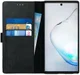 Rosso Deluxe Samsung Galaxy Note 10 Hoesje Echt Leer Book Case Zwart afbeelding 1