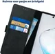 Rosso Deluxe Samsung Galaxy Note 10 Hoesje Echt Leer Book Case Zwart afbeelding 6