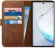 Rosso Deluxe Galaxy Note 10 Plus Hoesje Echt Leer Book Case Bruin afbeelding 1