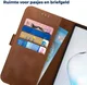 Rosso Deluxe Galaxy Note 10 Plus Hoesje Echt Leer Book Case Bruin afbeelding 6