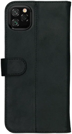 Rosso Deluxe Apple iPhone 11 Pro Hoesje Echt Leer Book Case Zwart afbeelding 8