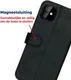 Rosso Deluxe Apple iPhone 11 Hoesje Echt Leer Book Case Zwart afbeelding 9