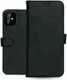 Rosso Deluxe Apple iPhone 11 Hoesje Echt Leer Book Case Zwart afbeelding 12