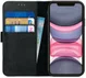 Rosso Deluxe Apple iPhone 11 Hoesje Echt Leer Book Case Zwart afbeelding 1