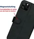 Rosso Deluxe Apple iPhone 11 Pro Max Hoesje Echt Leer Book Case Zwart afbeelding 9