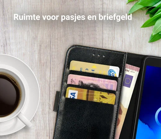 Rosso Element Alcatel 1C (2019) Hoesje Book Cover Zwart afbeelding 8