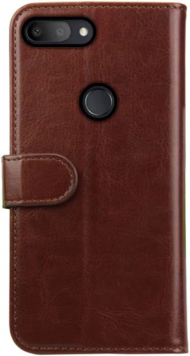 Rosso Element Alcatel 1S (2019) Hoesje Book Cover Bruin afbeelding 5