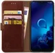 Rosso Element Alcatel 3 (2019) Hoesje Book Cover Bruin afbeelding 1