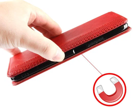 LG G8s Stijlvol Vintage Portemonnee Hoesje Rood afbeelding 8