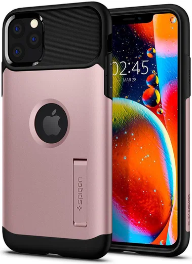Spigen Slim Armor Hoesje Apple iPhone 11 Pro Max Roze Goud afbeelding 1