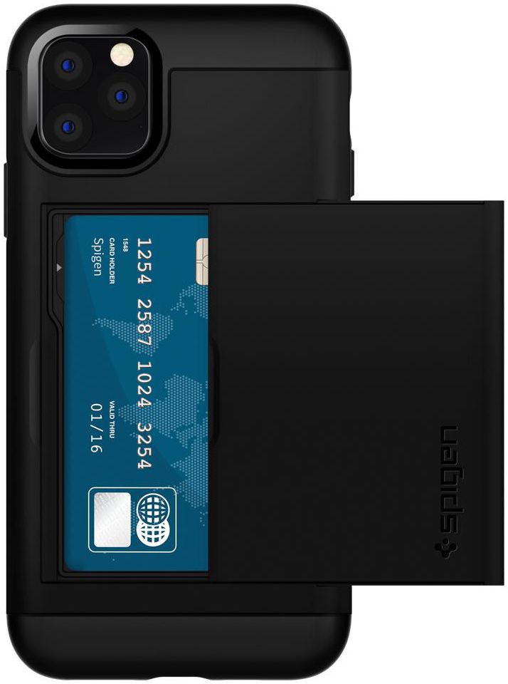 Spigen Slim Armor Card Slot Apple iPhone 11 Pro Max Zwart afbeelding 2