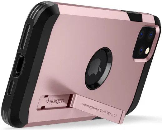 Spigen Tough Armor Hoesje Apple iPhone 11 Pro Max Roze Goud afbeelding 3