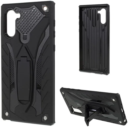 Samsung Galaxy Note 10 Hybride Combo Kickstand Hoesje Zwart afbeelding 8