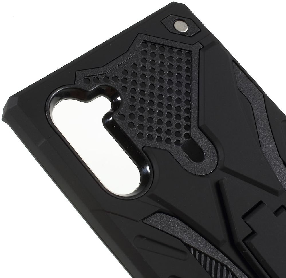 Samsung Galaxy Note 10 Hybride Combo Kickstand Hoesje Zwart afbeelding 3