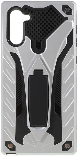 Samsung Galaxy Note 10 Hybride Combo Kickstand Hoesje Zilver afbeelding 1