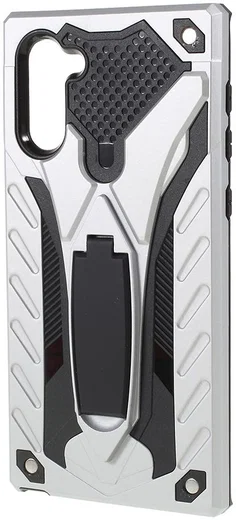 Samsung Galaxy Note 10 Hybride Combo Kickstand Hoesje Zilver afbeelding 2