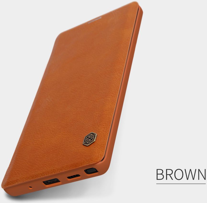 Nillkin Qin Series Flip Hoesje Samsung Galaxy Note 10 Bruin afbeelding 5