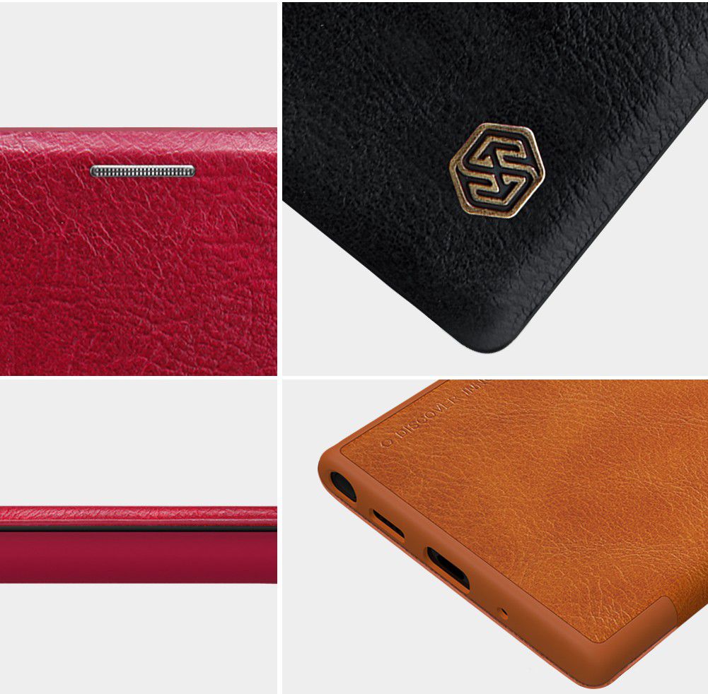 Nillkin Qin Series Flip Hoesje Samsung Galaxy Note 10 Bruin afbeelding 7