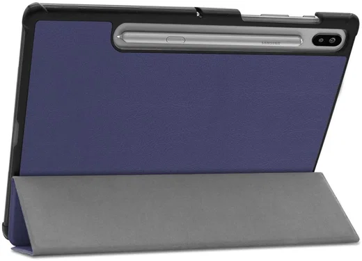 Samsung Galaxy Tab S6 Tri-Fold Hoes Donker Blauw afbeelding 5