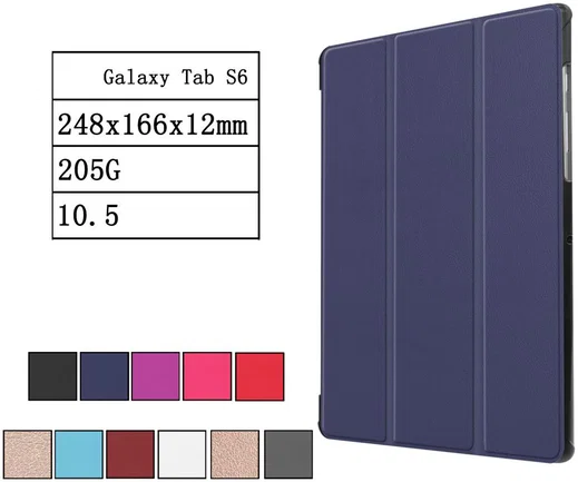 Samsung Galaxy Tab S6 Tri-Fold Hoes Donker Blauw afbeelding 6