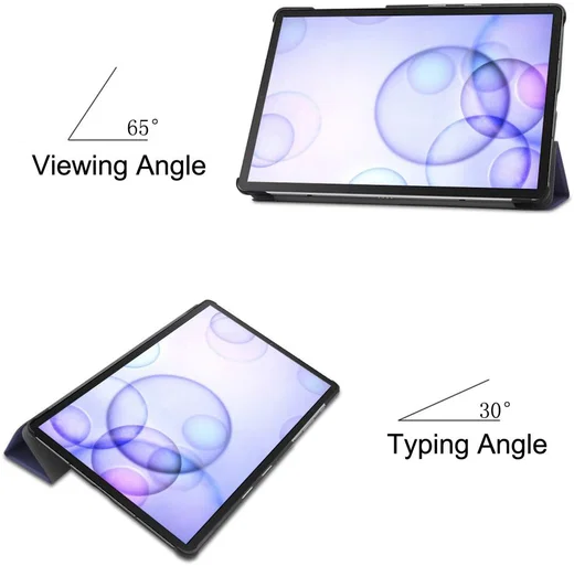 Samsung Galaxy Tab S6 Tri-Fold Hoes Donker Blauw afbeelding 9