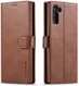 Samsung Galaxy Note 10 Leren Portemonnee Bookcase Hoesje Donker Bruin afbeelding 4
