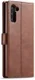Samsung Galaxy Note 10 Leren Portemonnee Bookcase Hoesje Donker Bruin afbeelding 1