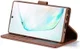 Samsung Galaxy Note 10 Leren Portemonnee Bookcase Hoesje Donker Bruin afbeelding 5