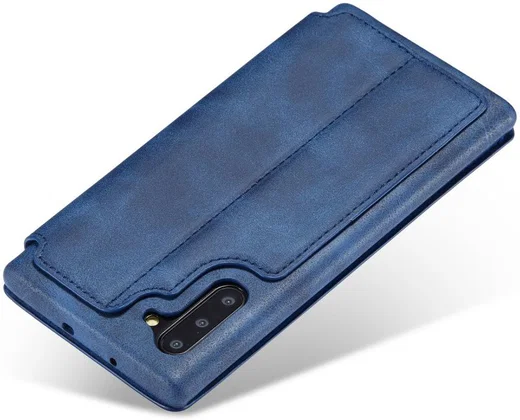 Samsung Galaxy Note 10 Retro Portemonnee Bookcase Hoesje Blauw afbeelding 7