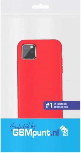 Apple iPhone 11 Pro Full Covered Siliconen Hoesje Rood afbeelding 2