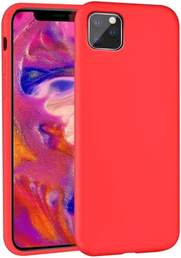 Apple iPhone 11 Pro Full Covered Siliconen Hoesje Rood afbeelding 1
