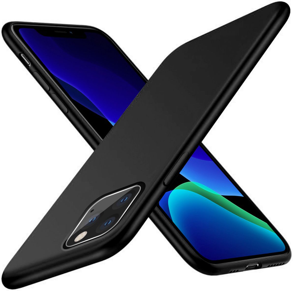 Apple iPhone 11 Pro Full Covered Siliconen Hoesje Zwart afbeelding 2