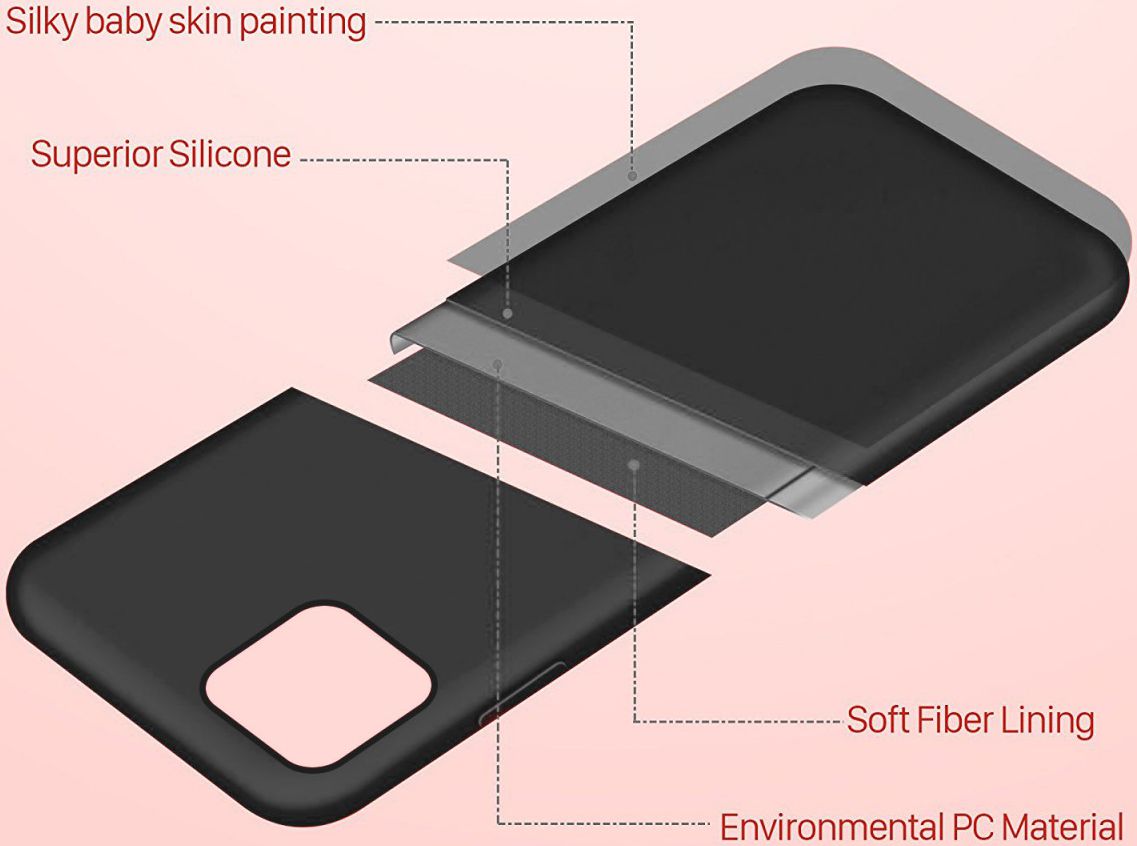 Apple iPhone 11 Pro Full Covered Siliconen Hoesje Zwart afbeelding 8