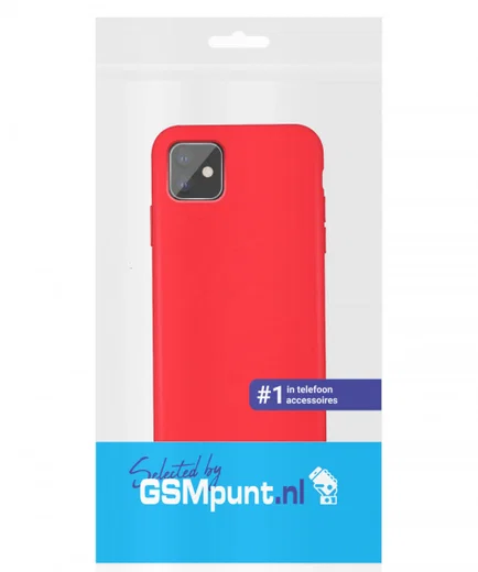 Apple iPhone 11 Hoesje Full Covered Siliconen Rood afbeelding 8
